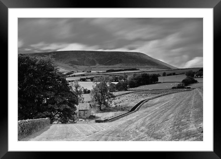 Moody Pendle Framed Mounted Print by David McCulloch