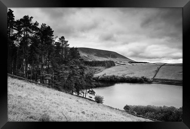 Monochromatic Pendle Framed Print by David McCulloch