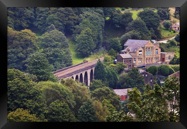 Above Lydgate Viaduct Framed Print by David McCulloch