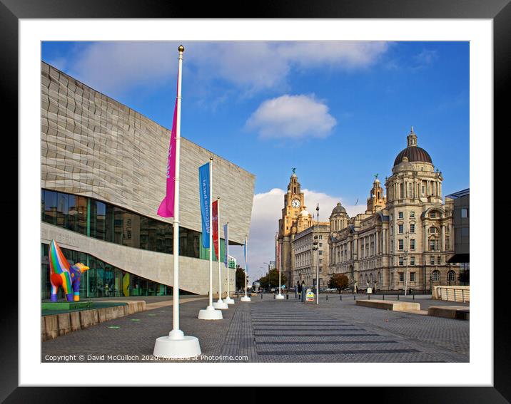 Liverpool new and old Framed Mounted Print by David McCulloch