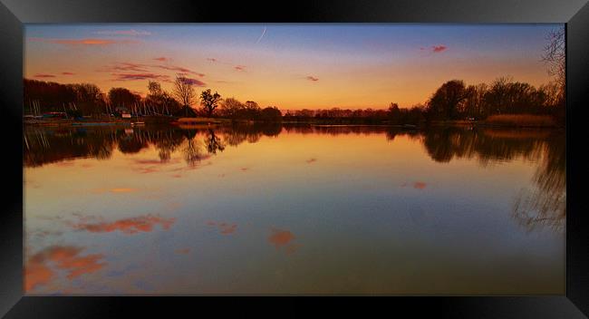 Sunset At Stanborough Framed Print by Chris Nowicki