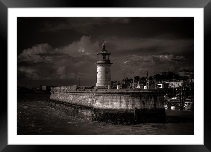 Ramsgate harbour Lighthouse Framed Mounted Print by Ian Hufton