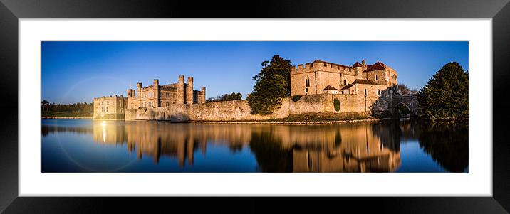 Leeds castle panoramic Framed Mounted Print by Ian Hufton