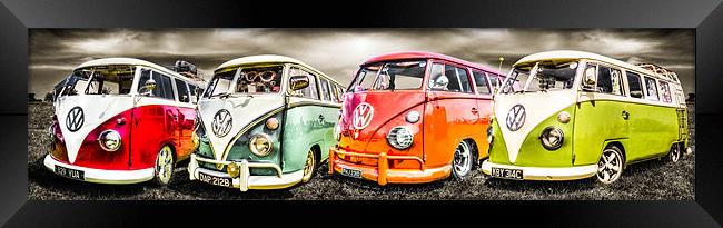 VW campervan panorama Framed Print by Ian Hufton
