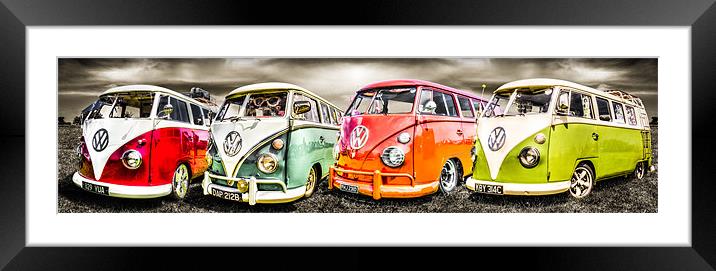 VW campervan panorama Framed Mounted Print by Ian Hufton