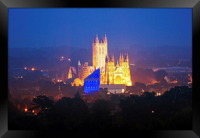  Canterbury Cathedral at Twilight Framed Print by Ian Hufton