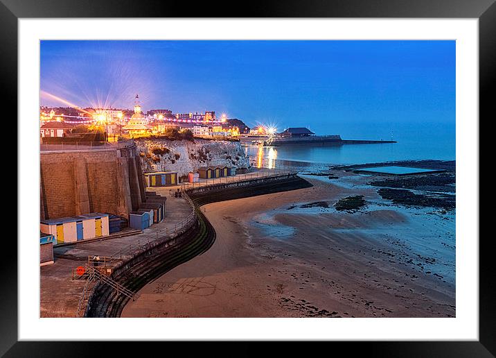   Broadstairs at Twilight.  Framed Mounted Print by Ian Hufton
