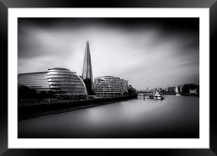  London City and The Shard.  Framed Mounted Print by Ian Hufton