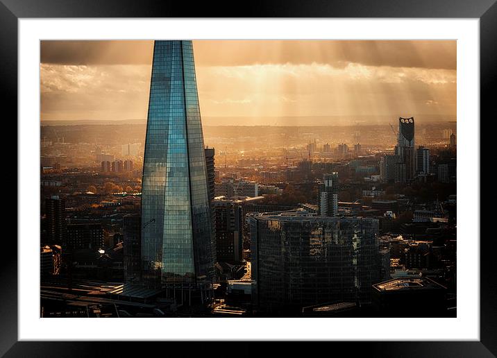  View of the Shard Framed Mounted Print by Ian Hufton