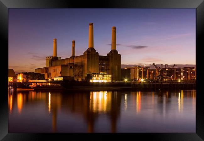  Battersea Power Station Framed Print by Ian Hufton