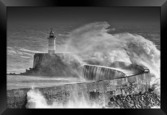 Newhaven Lighthouse Framed Print by Ian Hufton