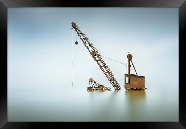 Sunken crane Framed Print by Ian Hufton