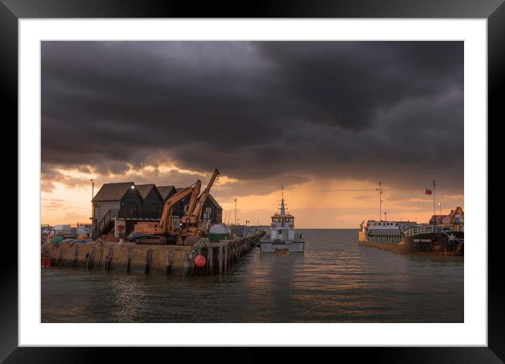 Whitstable Harbour Framed Mounted Print by Ian Hufton