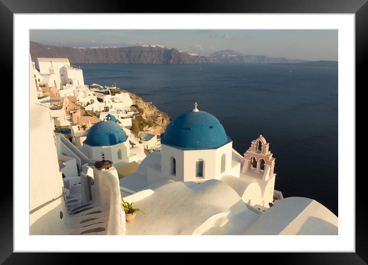 Santorini Framed Mounted Print by Ian Hufton