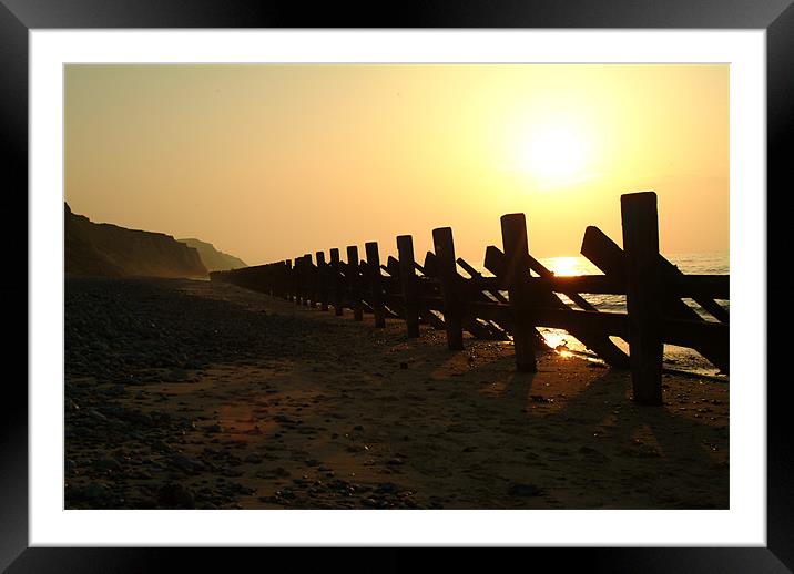 sunset Framed Mounted Print by mark davies