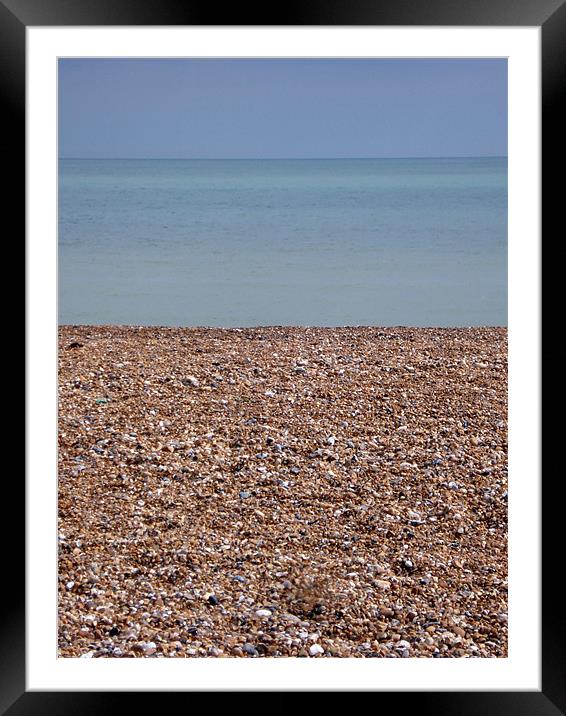 Hythe Beach Framed Mounted Print by Tania Ford
