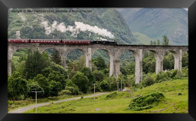 Glenfinnan Viaduct Steam Train Adventure Framed Print by John Hastings