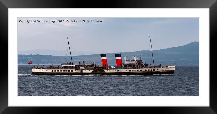 The Paddle Steamer Waverley Framed Mounted Print by John Hastings