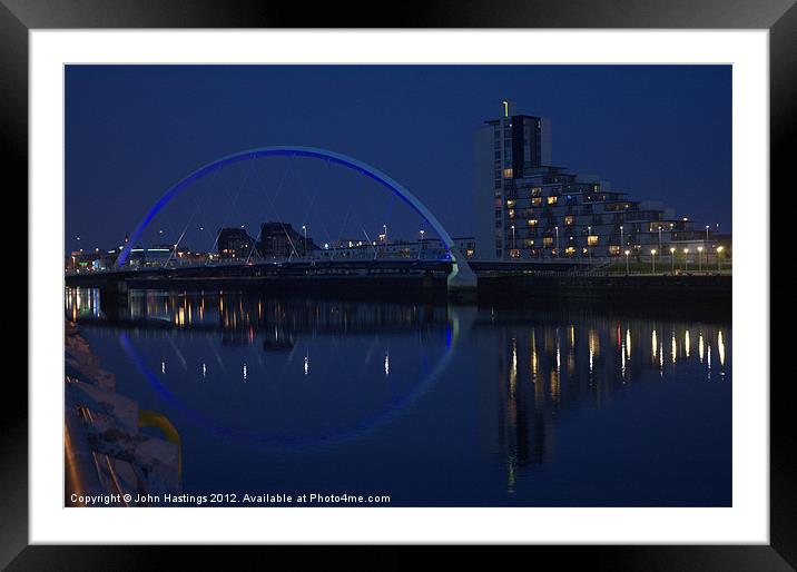 The Squinty Bridge Framed Mounted Print by John Hastings