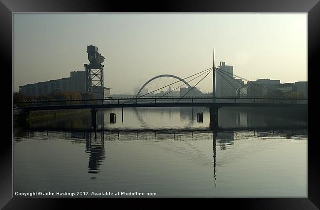 Bells Bridge, Glasgow Framed Print by John Hastings