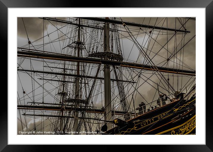 The Marvelous Ropes of Cutty Sark Framed Mounted Print by John Hastings