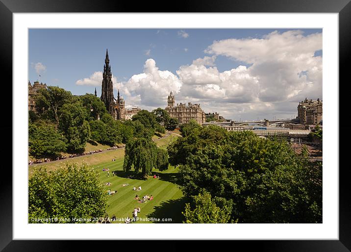 Iconic Edinburgh Landmarks Framed Mounted Print by John Hastings