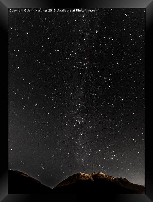 The Milky Way over Argyll Framed Print by John Hastings