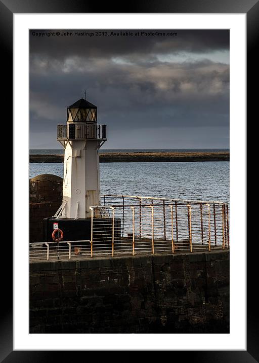 Harbour Light Framed Mounted Print by John Hastings