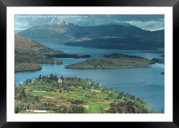 Serene Beauty of Loch Lomond Golf Club Framed Mounted Print by John Hastings
