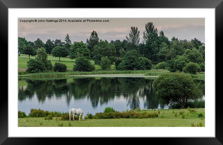 Country Pond Framed Mounted Print by John Hastings