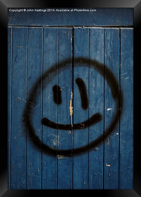  Smiley face Framed Print by John Hastings