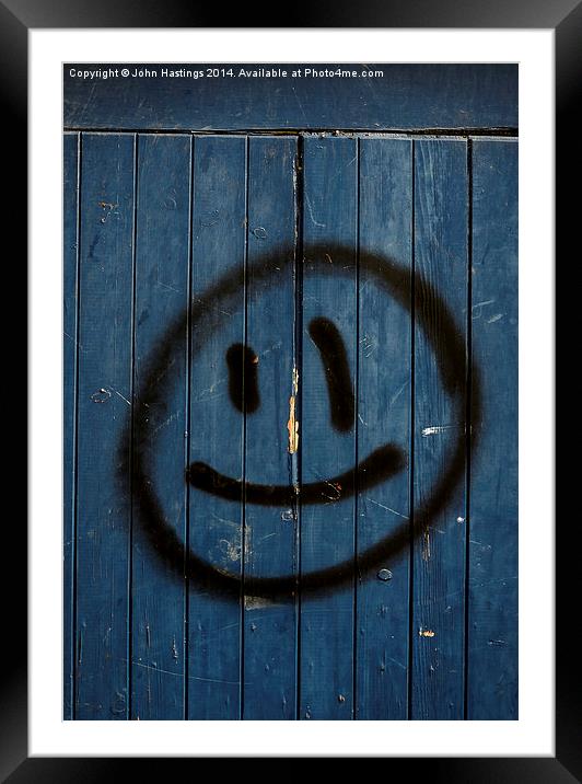  Smiley face Framed Mounted Print by John Hastings