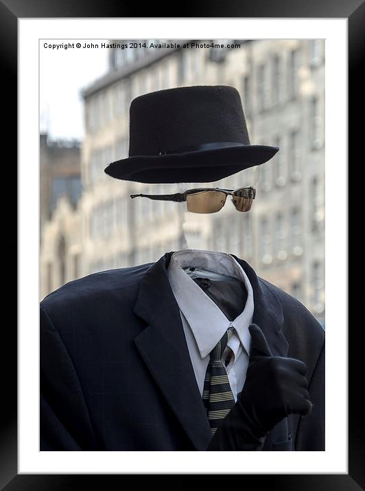  Invisible Man Framed Mounted Print by John Hastings