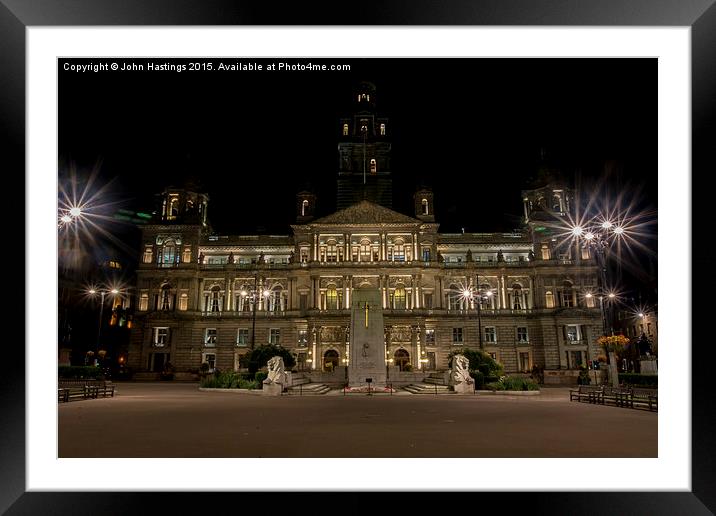  Glasgow City Chambers Framed Mounted Print by John Hastings