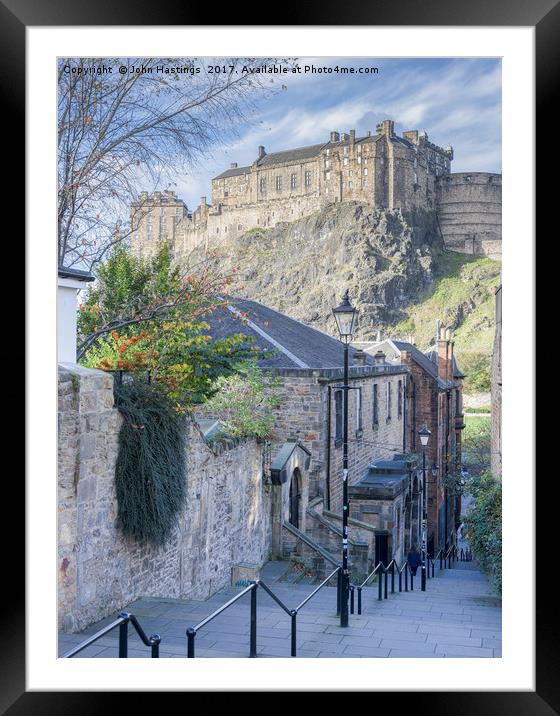 Iconic Edinburgh Castle Framed Mounted Print by John Hastings