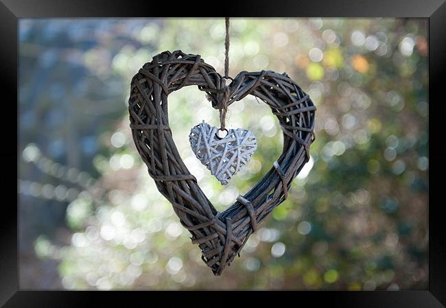 Heart with a Heart Framed Print by Helen Northcott