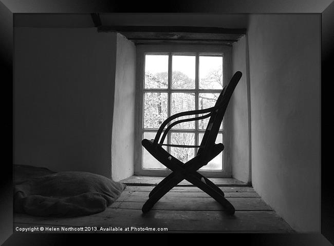 Chair Silhouette Framed Print by Helen Northcott