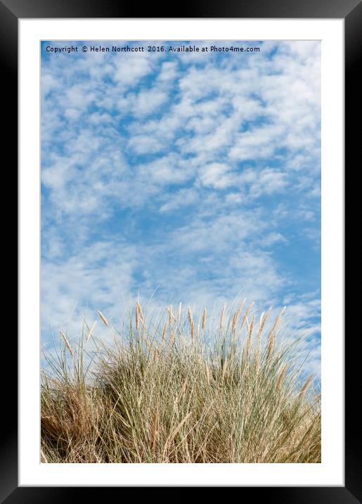 Blue Sky and Marran Grass ii Framed Mounted Print by Helen Northcott
