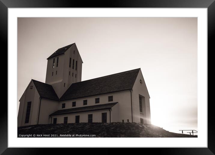 Church on a Hill Framed Mounted Print by Nick Hirst