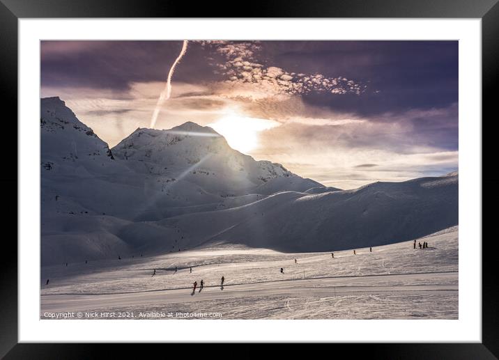 Mountain Sunset Framed Mounted Print by Nick Hirst