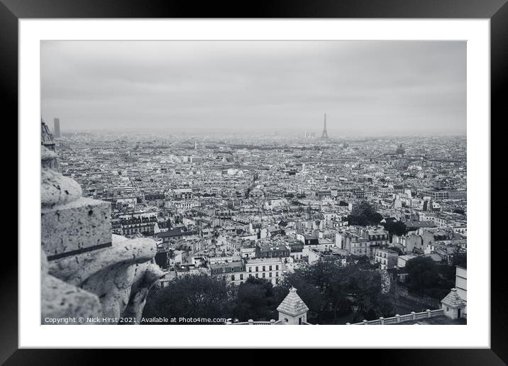 Eiffel Tower standing out Framed Mounted Print by Nick Hirst
