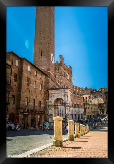 Sienna Square Framed Print by Nick Hirst