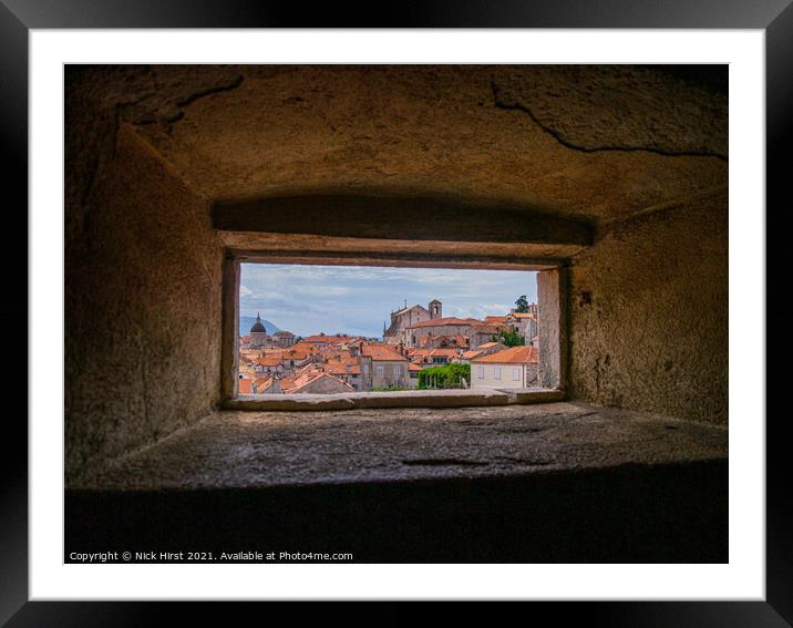 Letterbox View of Dubrovnik Framed Mounted Print by Nick Hirst