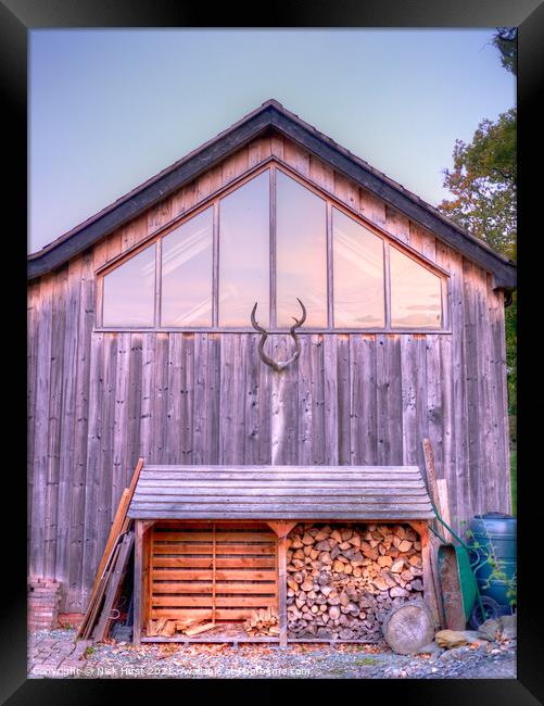 Wood Shed Framed Print by Nick Hirst