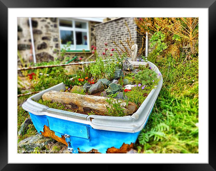 Garden Boat Framed Mounted Print by Nick Hirst