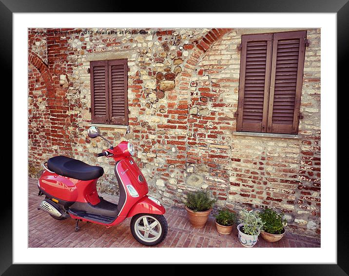 Italian Vespa Framed Mounted Print by Nick Hirst