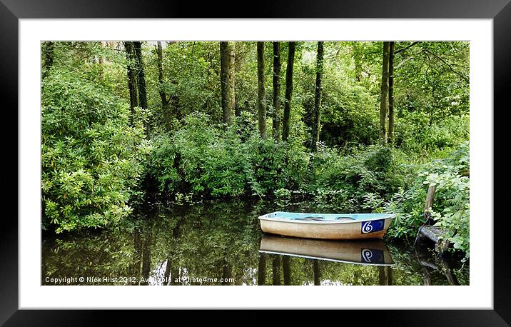 Lonely Boat Framed Mounted Print by Nick Hirst