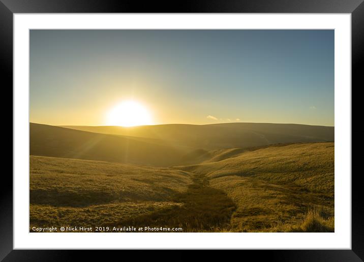 Sunset on the Valley Framed Mounted Print by Nick Hirst