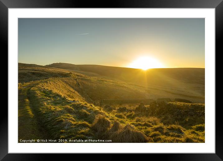 Goyt valley sunset Framed Mounted Print by Nick Hirst
