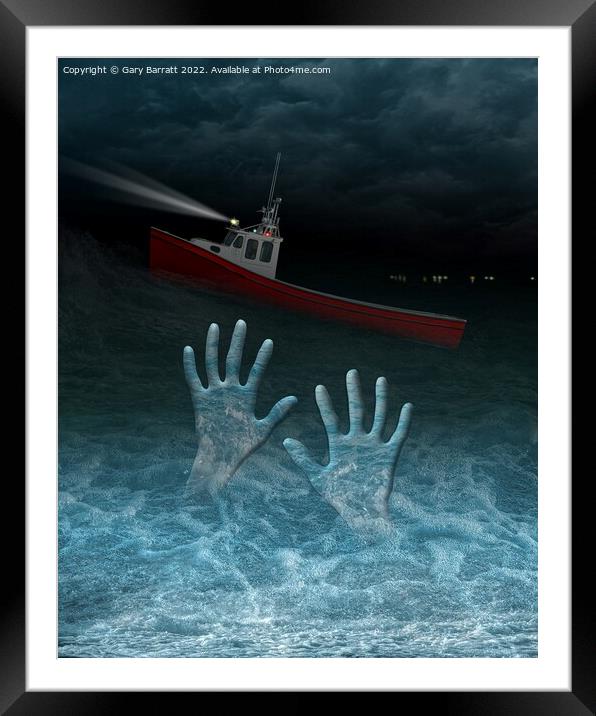 Man Overboard. Framed Mounted Print by Gary Barratt